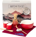 Lucky Red Matcha Tea Set – 8-Piece Japanese Ceremony Kit