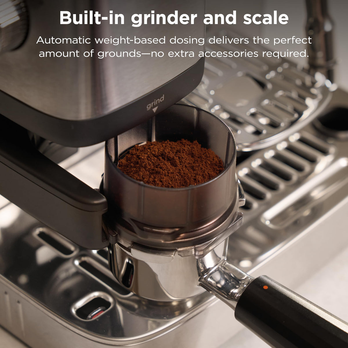 Ninja Luxe Café Mini Espresso & Coffee Machine – Built-in Grinder, Scale & Steam Wand (ES301)