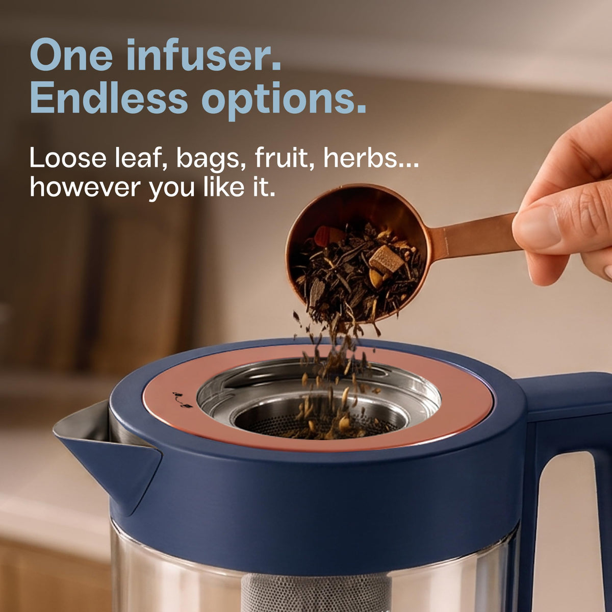 Viante Luxury Tea Set with Electric Kettle & Infuser