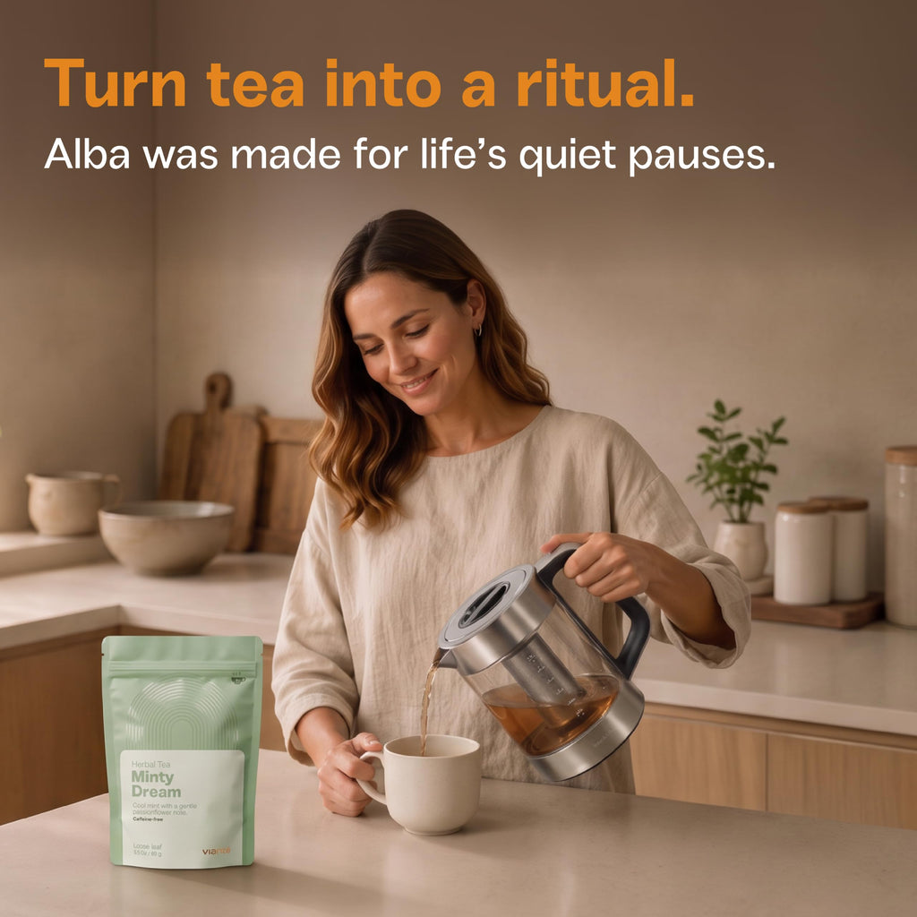 Viante Luxury Tea Set with Electric Kettle & Infuser