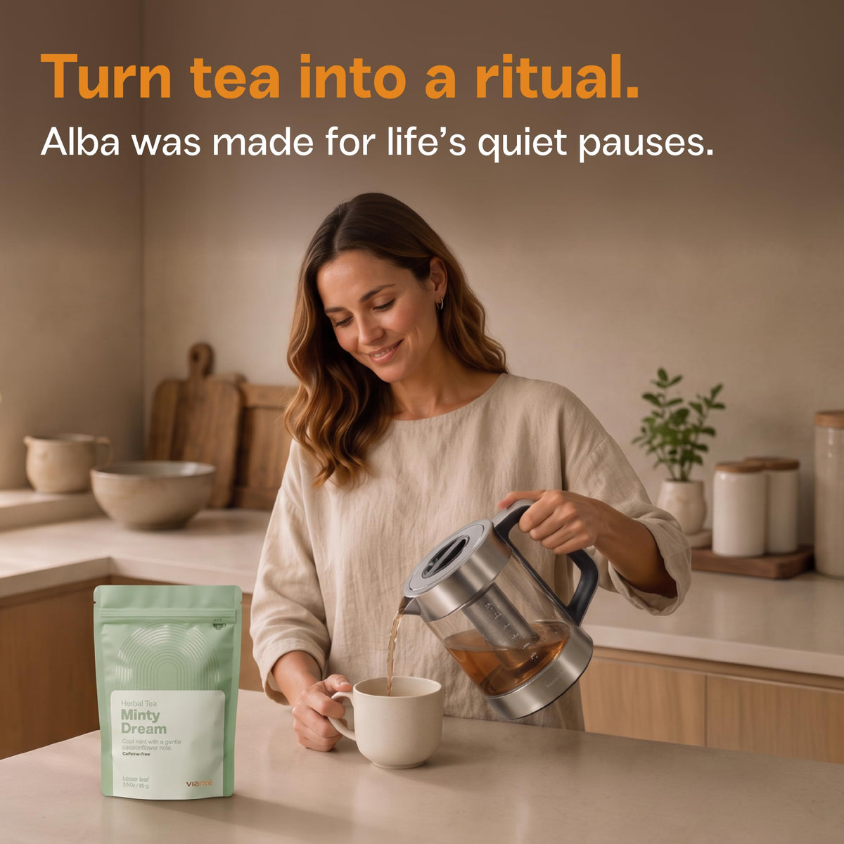 Viante Luxury Tea Set with Electric Kettle & Infuser