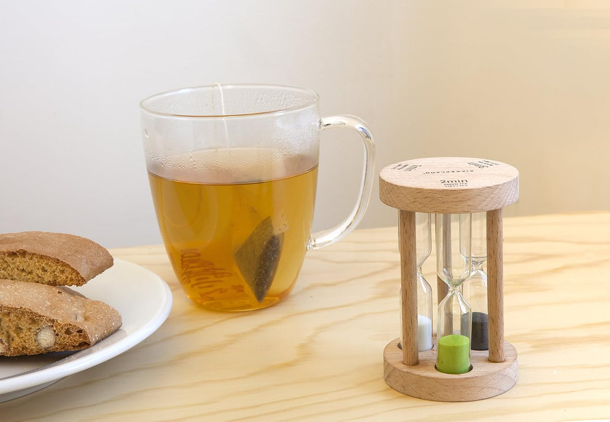 Kikkerland Trio Tea Timer – Color-Coded Sand Hourglass Set