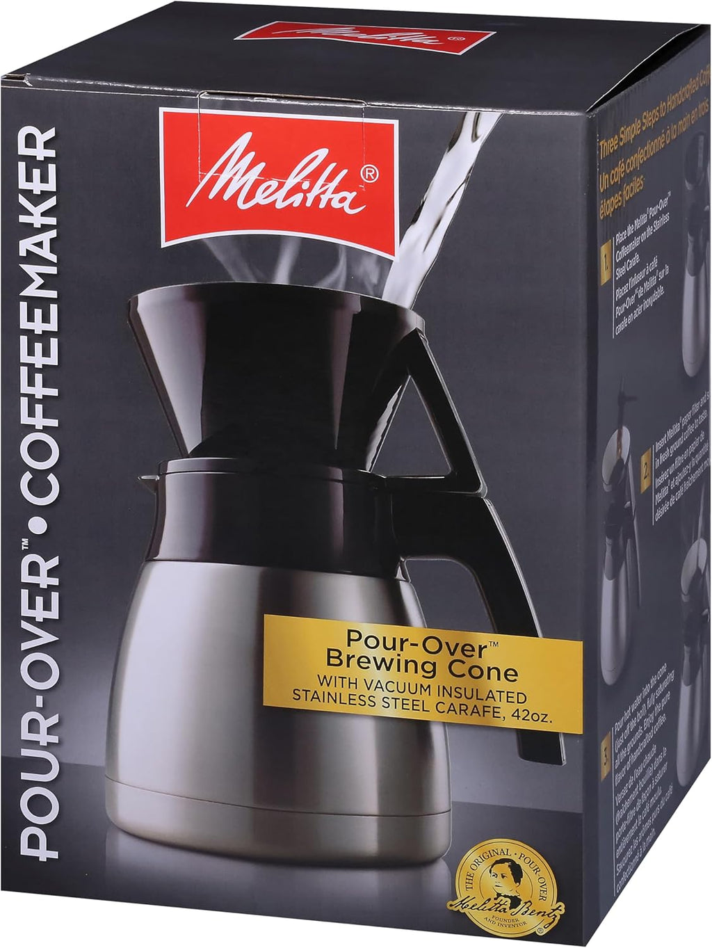 Melitta Pour-Over Coffee Brewer & Stainless Steel Carafe Set