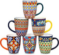 Vancasso SIMI Bohemian Ceramic Mugs Set of 6 – 16oz