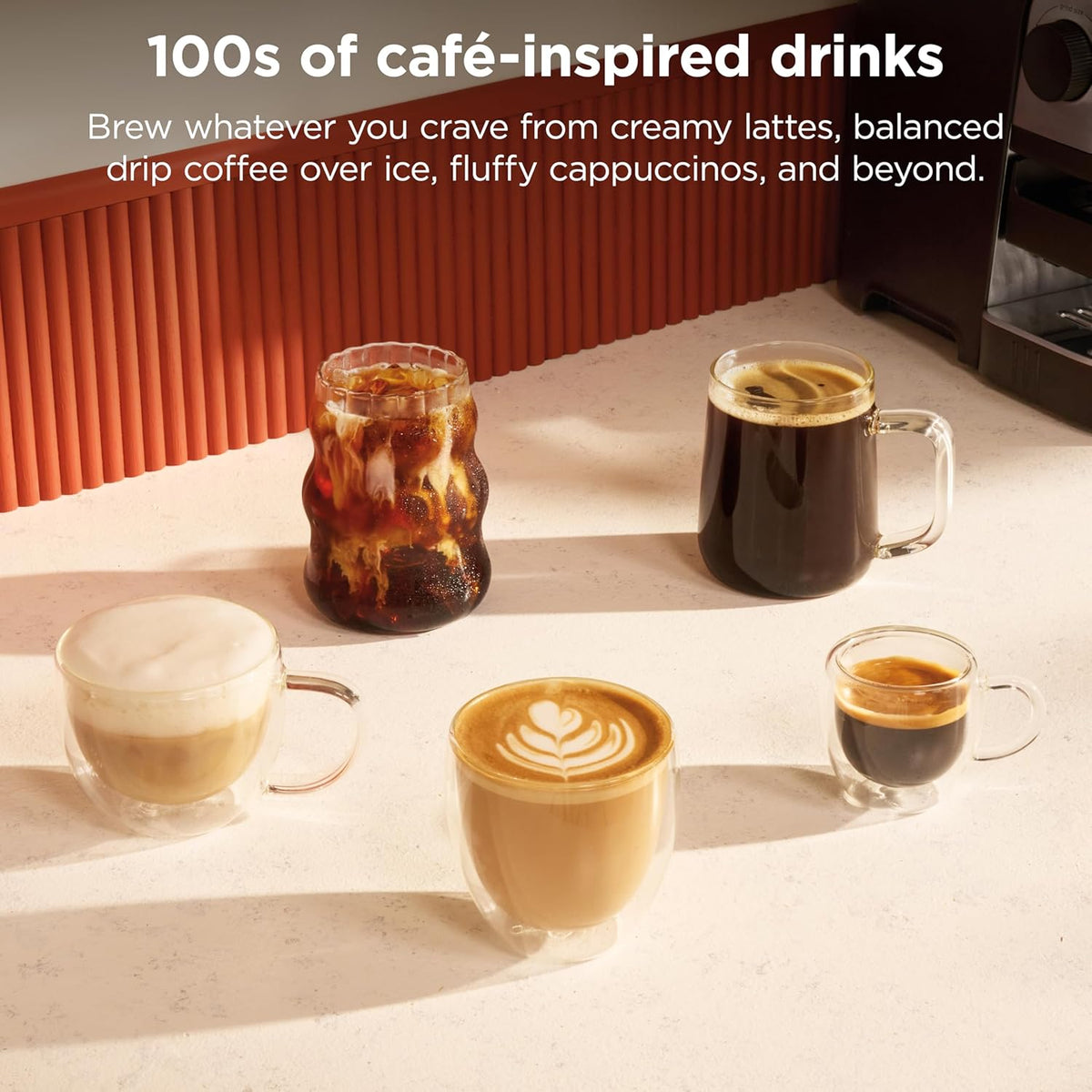 Ninja Luxe Café Mini Espresso & Coffee Machine – Built-in Grinder, Scale & Steam Wand (ES301)