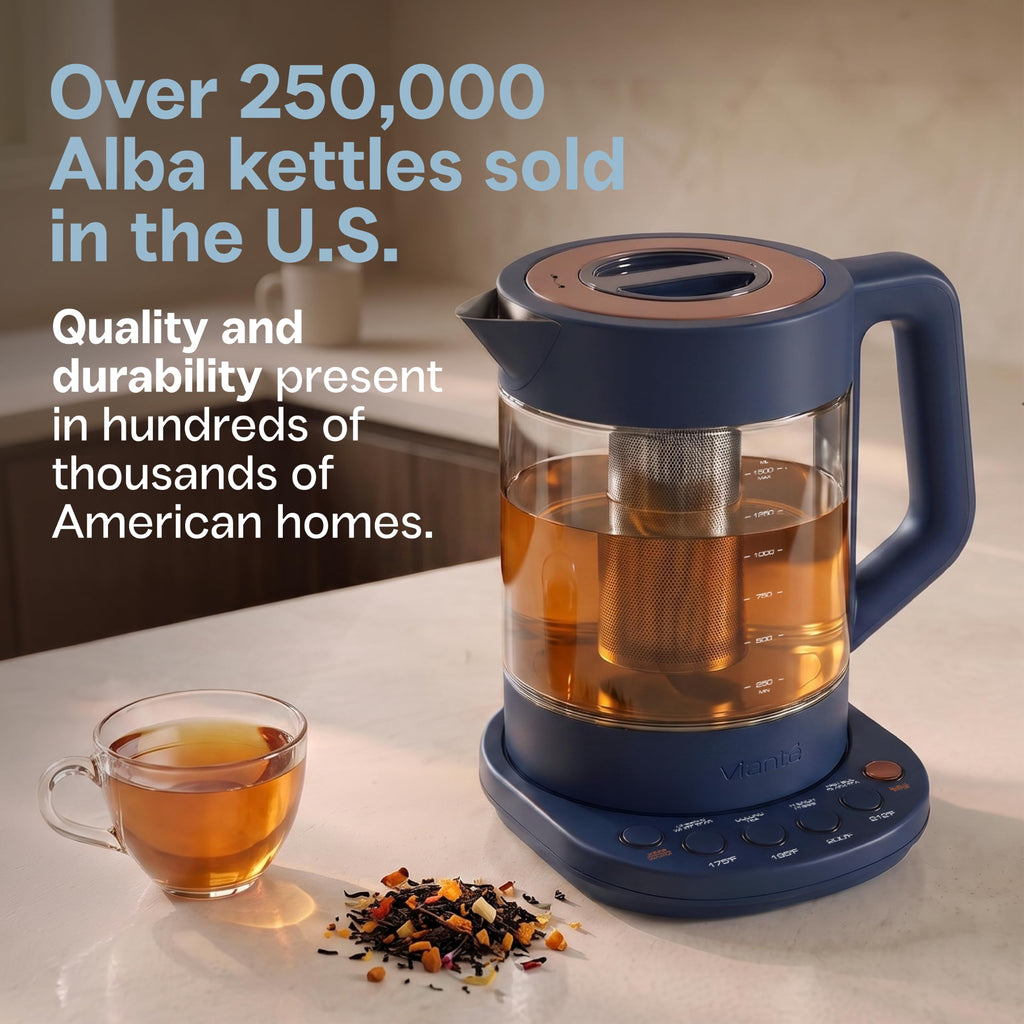 Viante Luxury Tea Set with Electric Kettle & Infuser