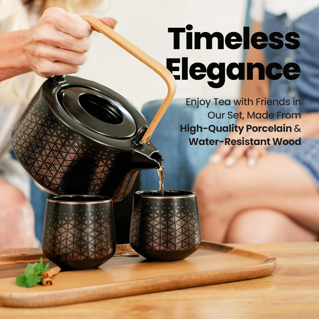 Viante Luxury Tea Set with Electric Kettle & Infuser
