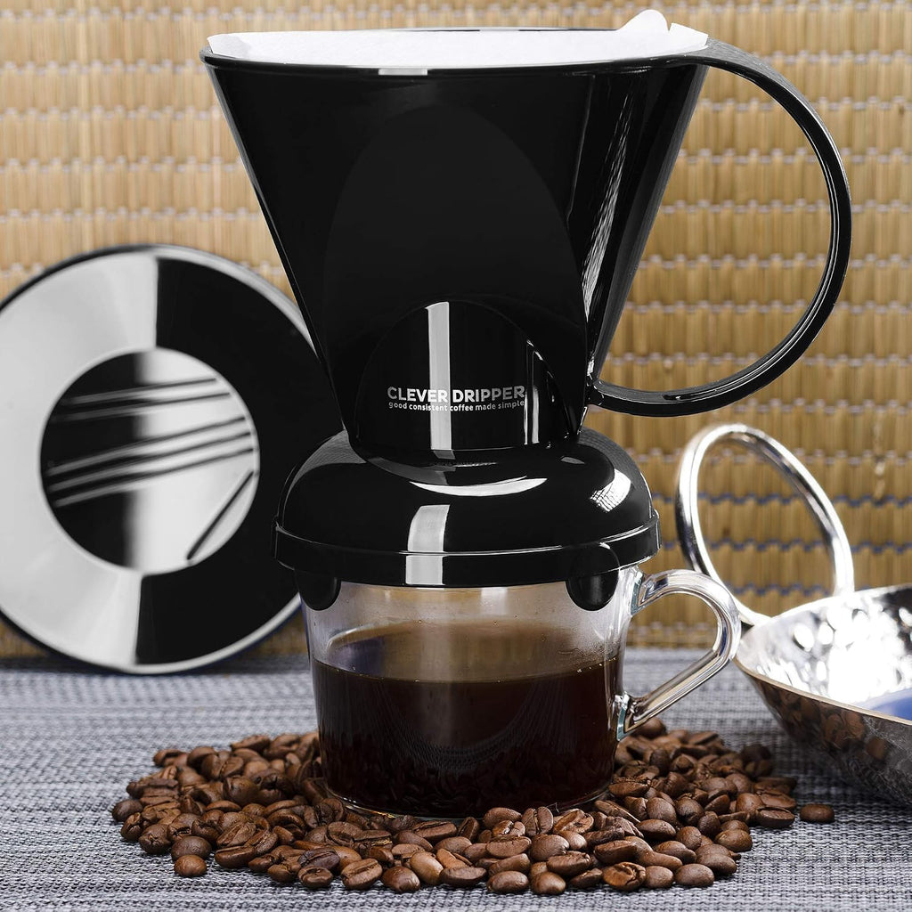 Clever Coffee Dripper & 100 Filters – 18 oz, BPA-Free, Immersion Brew