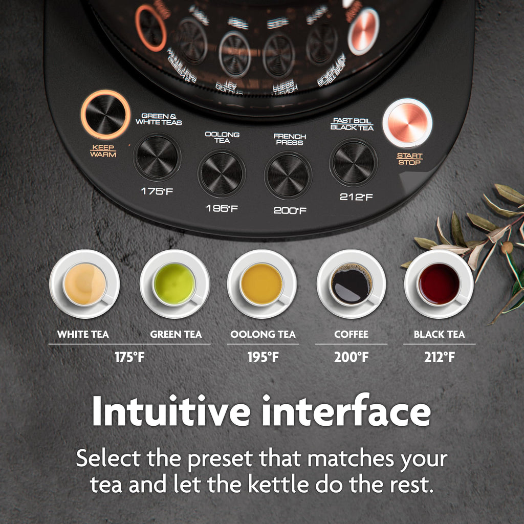 Viante Luxury Tea Set with Electric Kettle & Infuser