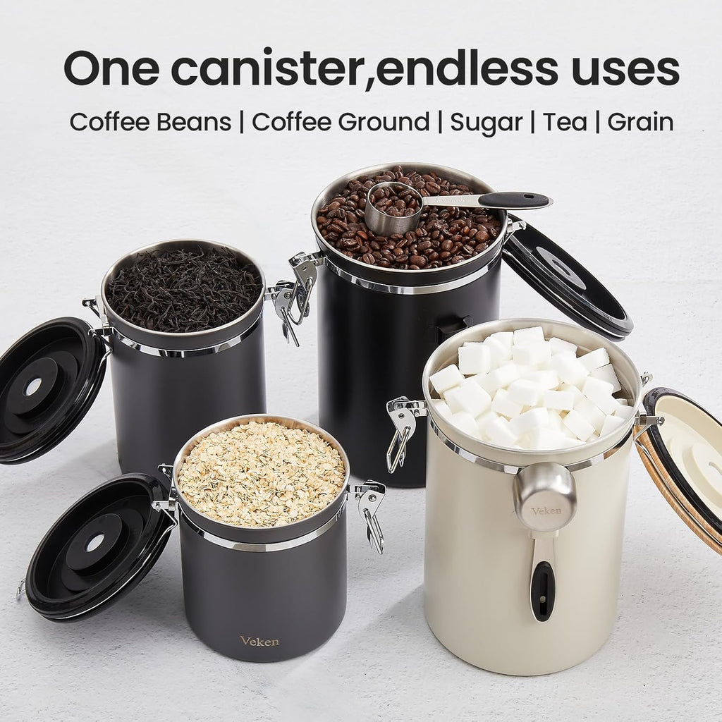 Veken Airtight Coffee Canister 39oz – Gray