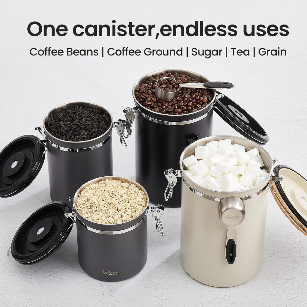 Veken Airtight Coffee Canister 39oz – Gray