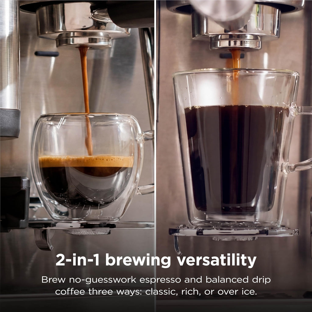 Ninja Luxe Café Mini Espresso & Coffee Machine – Built-in Grinder, Scale & Steam Wand (ES301)